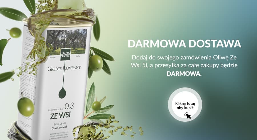 Darmowa dostawa Twojego zamówienia przy zakupie dowolnej oliwy ze wsi 5l